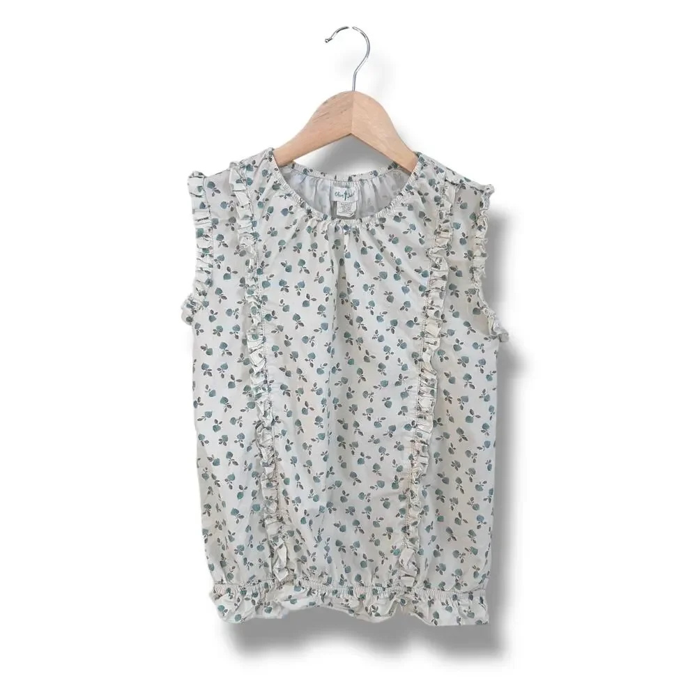 Olive Juice Sleeveless Ruffle Top, Size 10/12